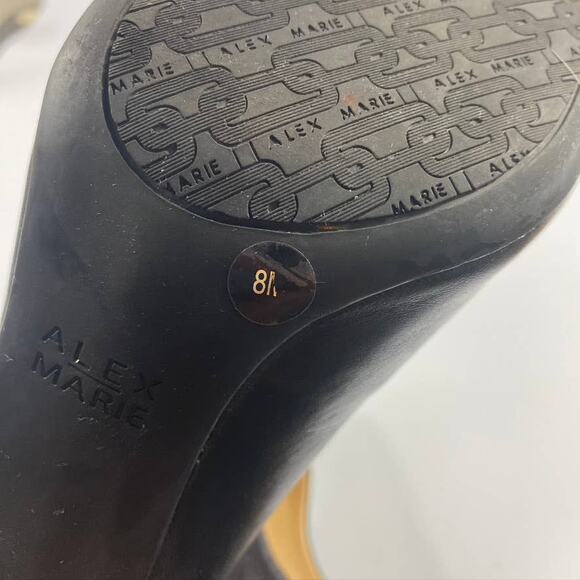 Women's Alex Marie Round Toe Leather Pumps Professional Heels Black Size 8 M - Picture 8 of 9